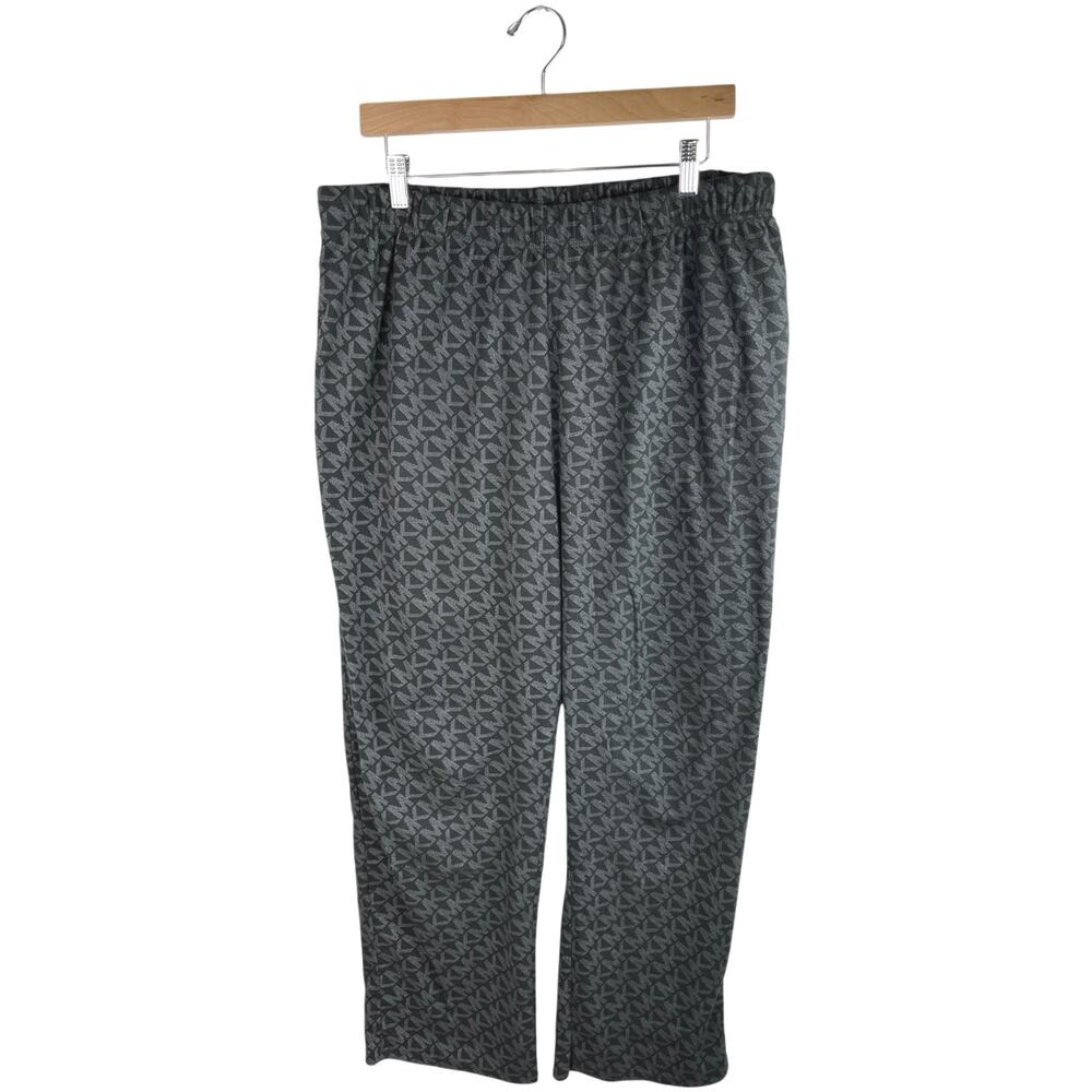 Michael Kors Men's Black MK Logo Print Elastic Waist Pull-On Pajama Pants Size L